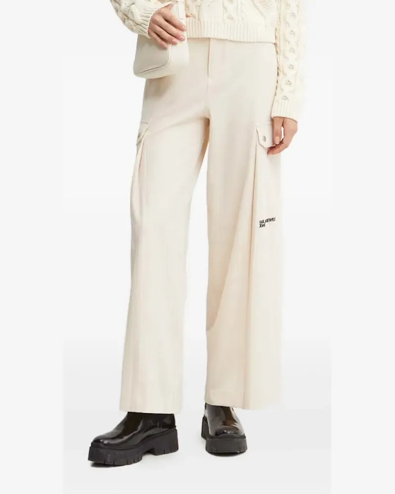 Karl Lagerfeld Cargohose mit Logo-Stickerei - Nude Nude