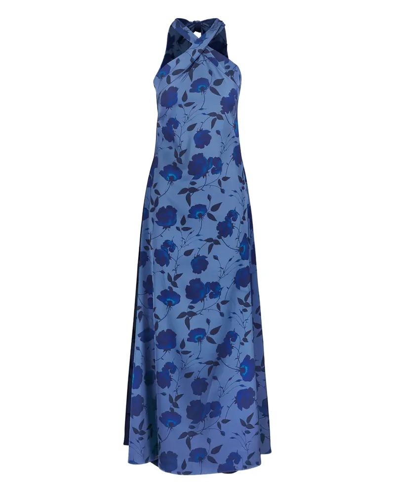 Sachin & Babi Neckholder-Maxikleid mit Blumenmuster - Blau Blau
