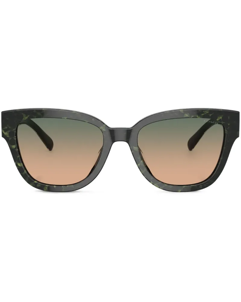 Coach Sonnenbrille mit Monogrammmuster - Grün Grün