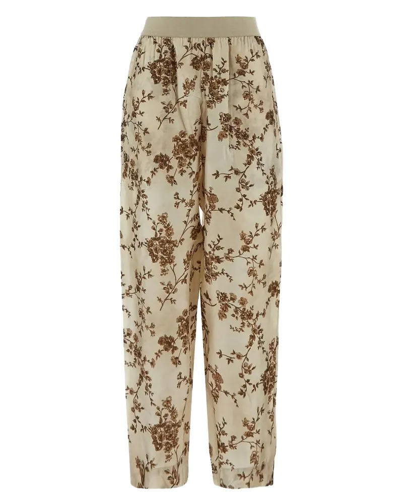 Uma Wang Hose mit Blumen-Print - Nude Nude