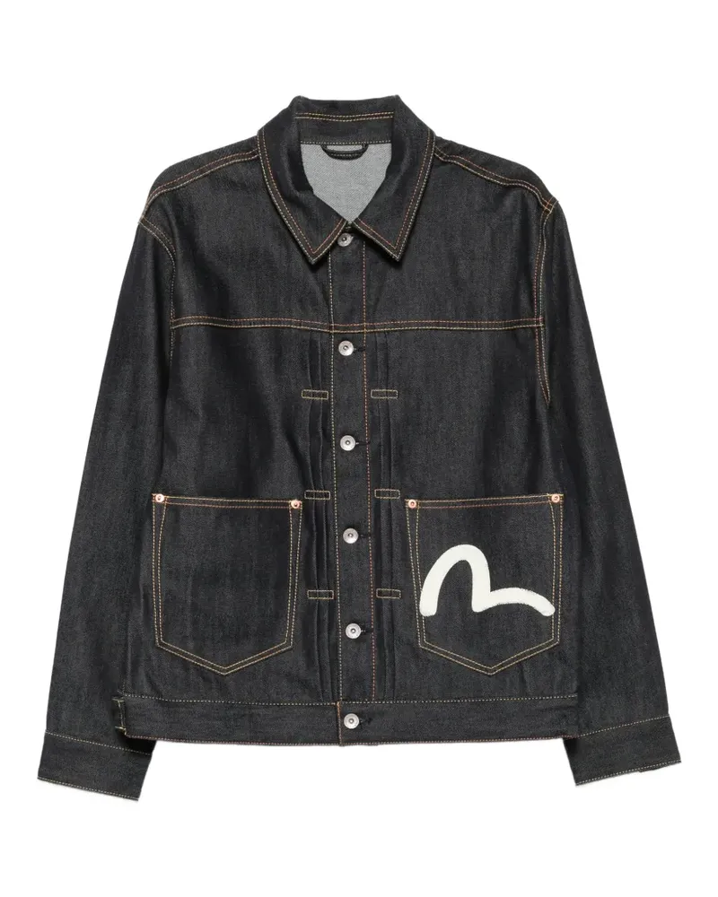 Evisu Seagull-motif denim jacket - Blau Blau