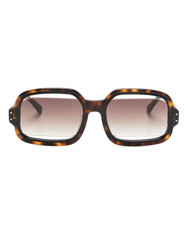 Henrik Vibskov Olga Sonnenbrille mit eckigem Gestell - Braun Braun