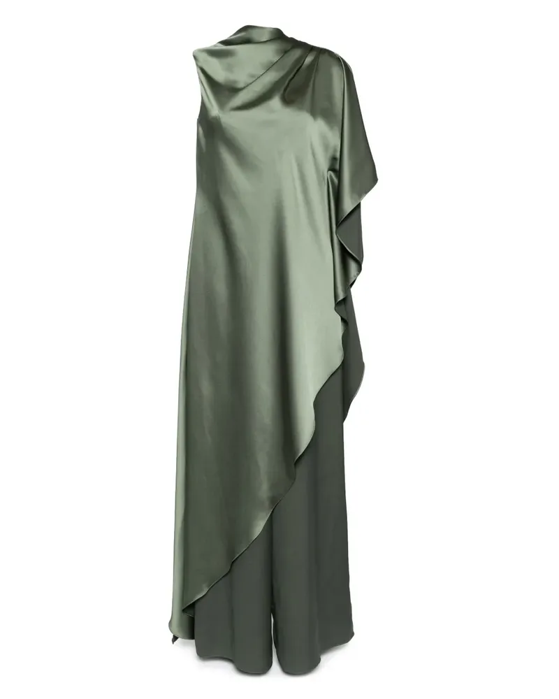 Amsale Drapiertes Cascading Kleid - Grün Grün