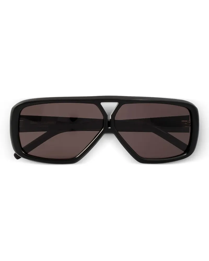 Saint Laurent Sonnenbrille mit Doppelsteg - Schwarz Schwarz