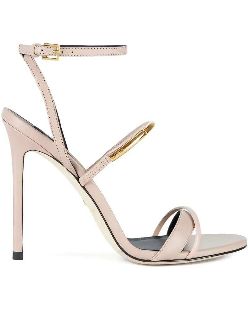 Elisabetta Franchi Sandalen mit Schmuckdetail 105mm - Nude Nude