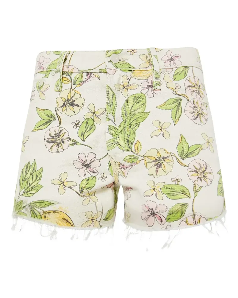 Mother The Dodger floral-print shorts - Nude Nude