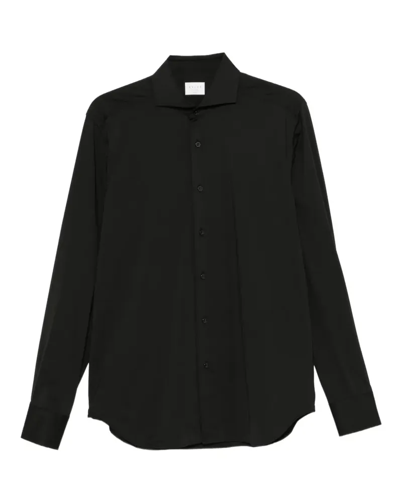 XACUS spread-collar long-sleeve shirt - Schwarz Schwarz