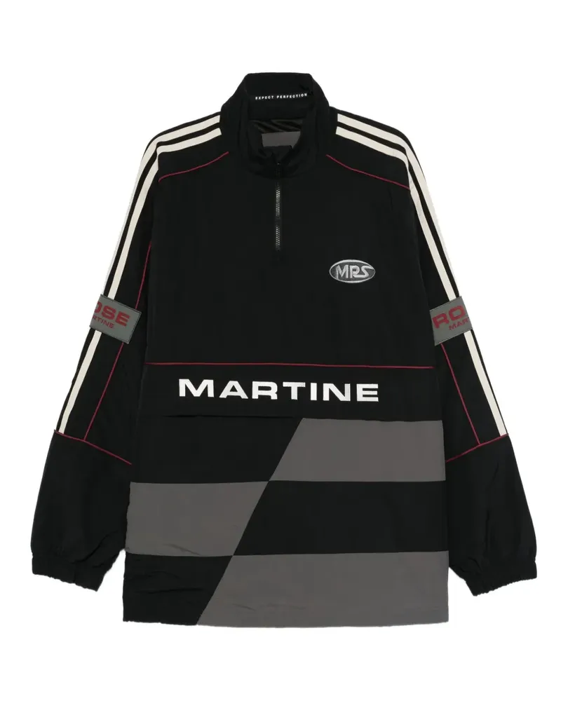 Martine Rose Reißverschluss-Pullover mit Logo-Emblem - Schwarz Schwarz