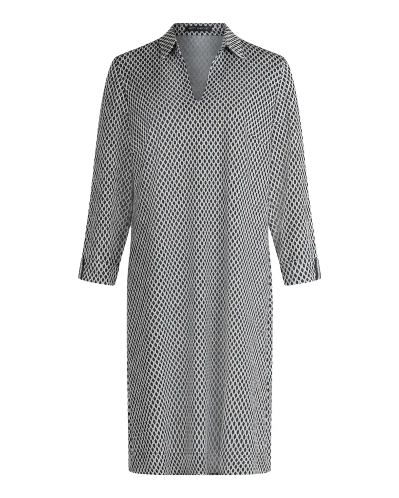 Betty Barclay geometric-print three-quarter-sleeve mini dress - Weiß Weiß