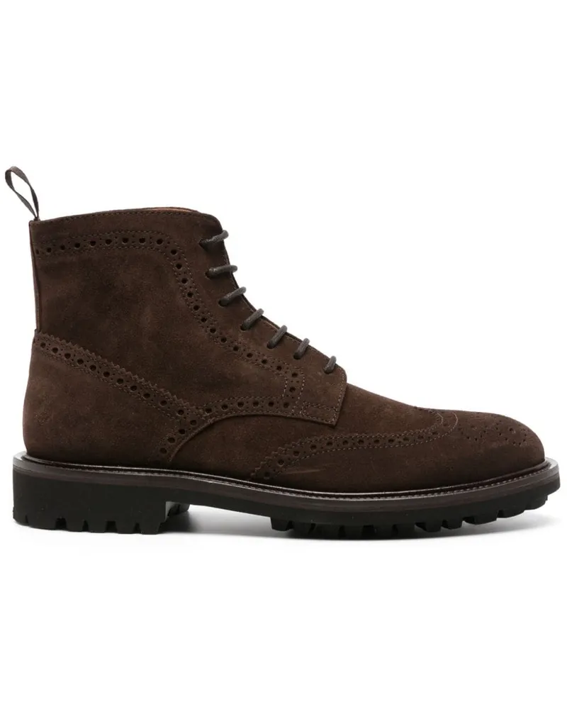 Scarosso Thomas Schnürstiefel aus Wildleder - Braun Braun