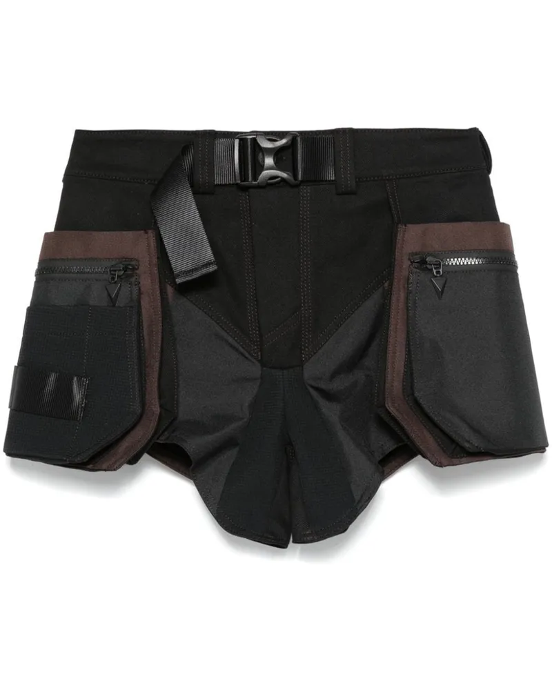 Thierry Mugler Cargo-Shorts aus Funktionsstoff - Schwarz Schwarz