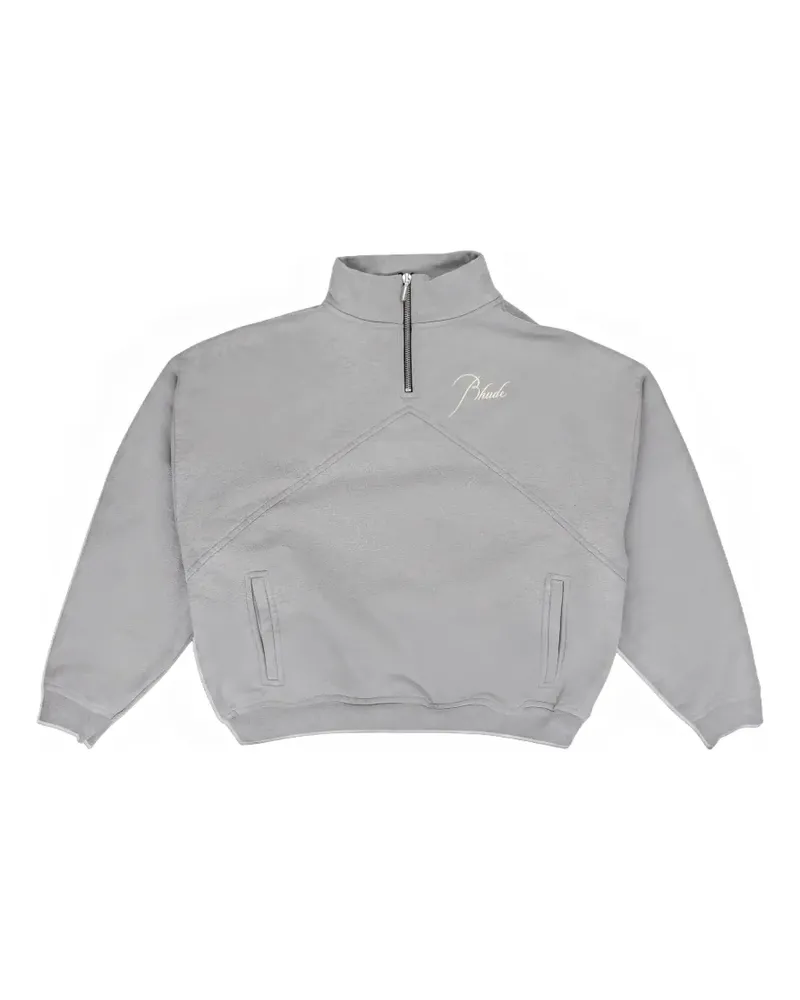 RHUDE Script Logo quarter-zip sweatshirt - Grau Grau
