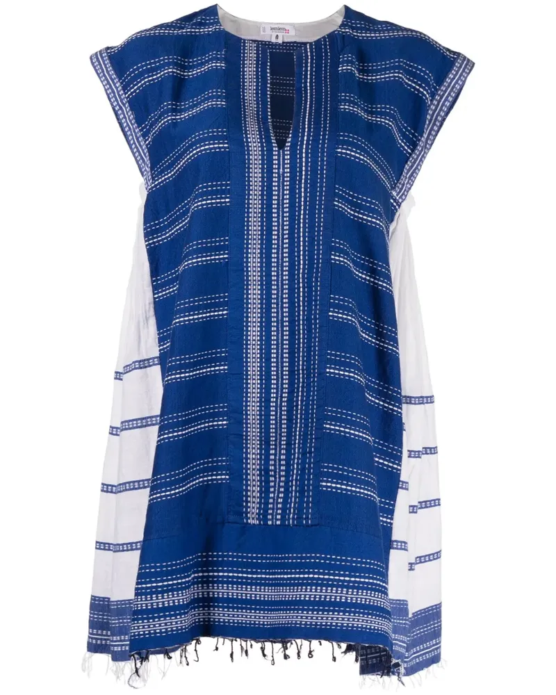lemlem Kurzes Inku Kaftankleid - Blau Blau