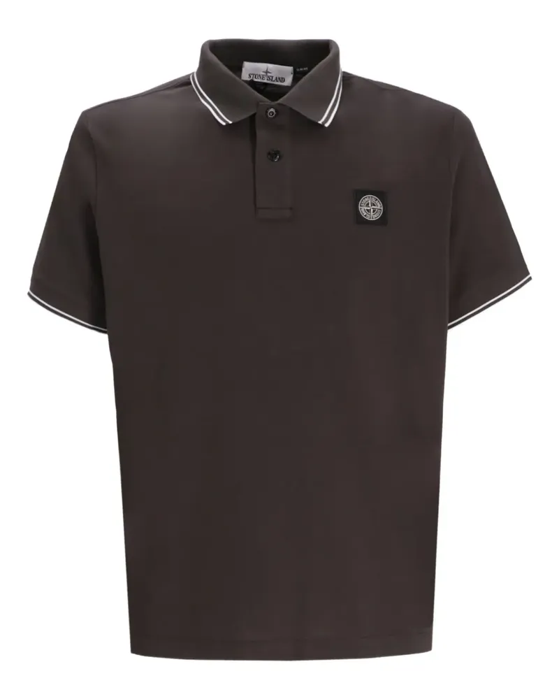 Stone Island Poloshirt mit Logo - Grau Grau