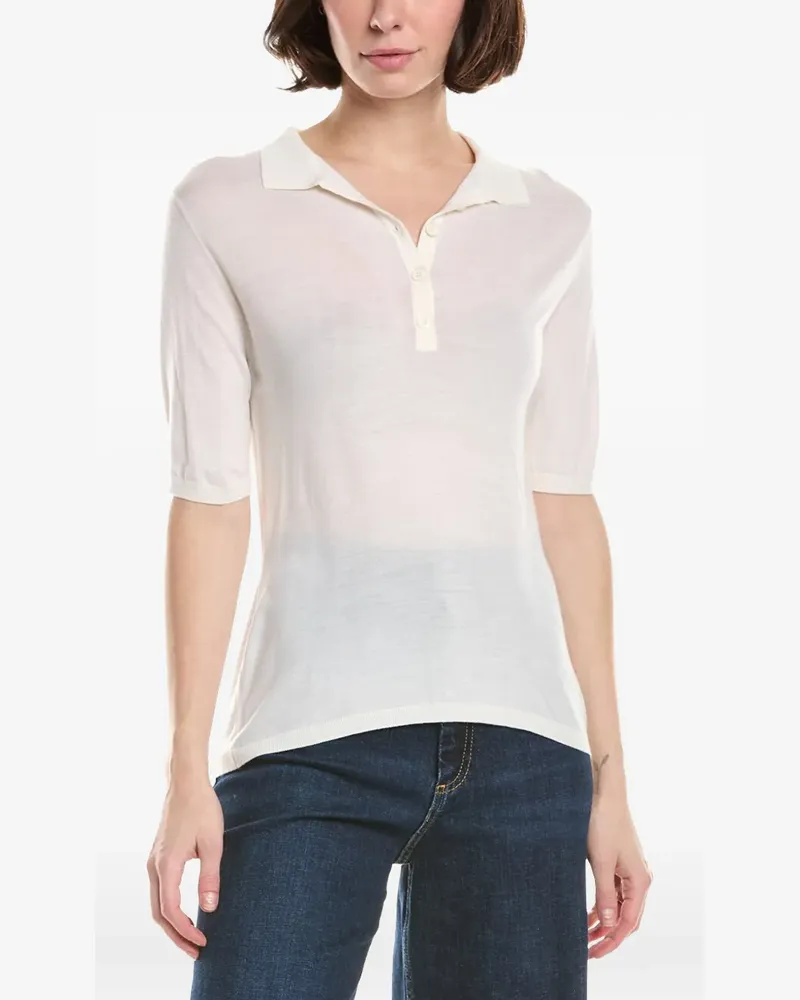 Eleventy Gestricktes Poloshirt mit Halbärmeln - Nude Nude