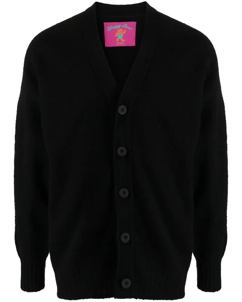 Howlin' Shaggy Bear Cardigan - Schwarz Schwarz