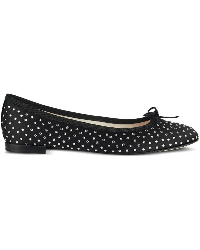 Repetto High Cendrillon Ballerinas mit Kristallen - Schwarz Schwarz
