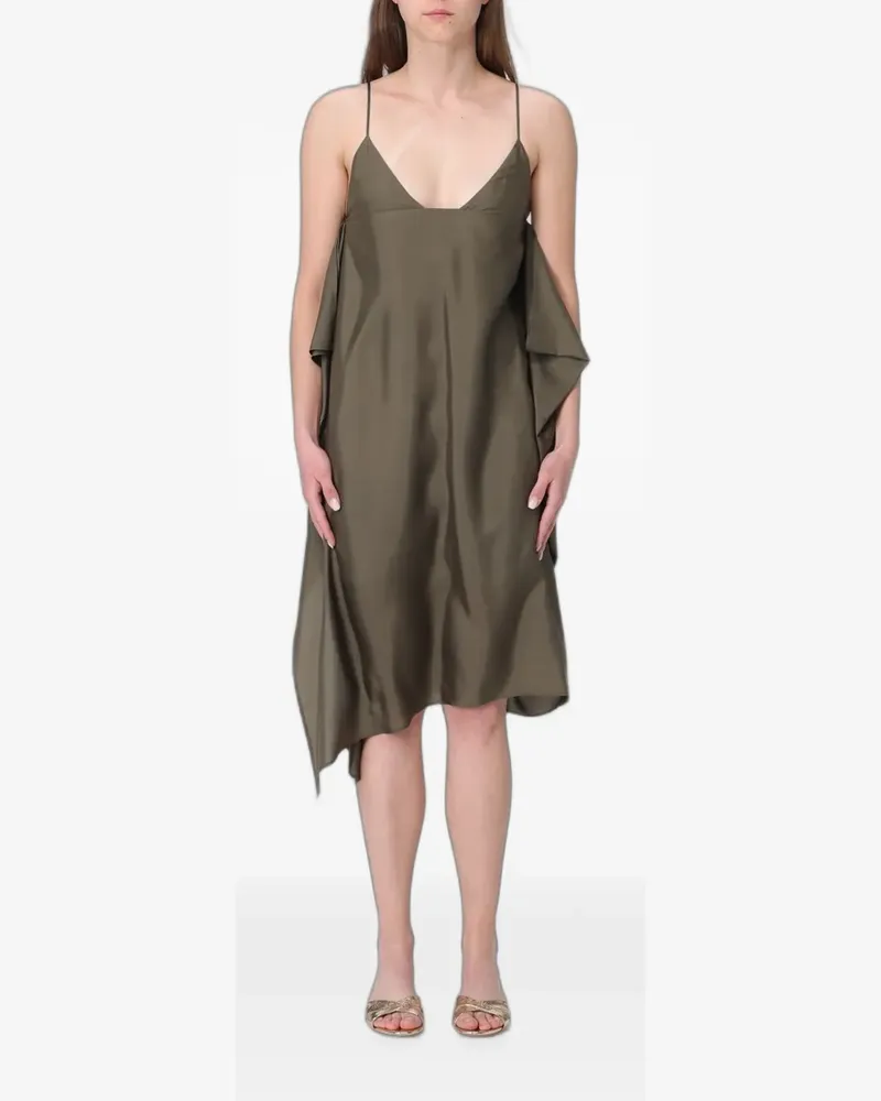 TER ET BANTINE asymmetric draped dress - Grün Grün