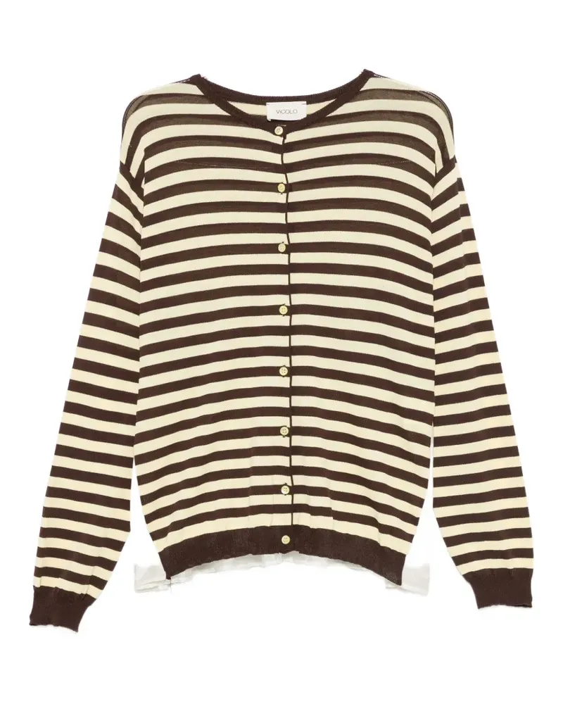 VICOLO striped cardigan - Braun Braun