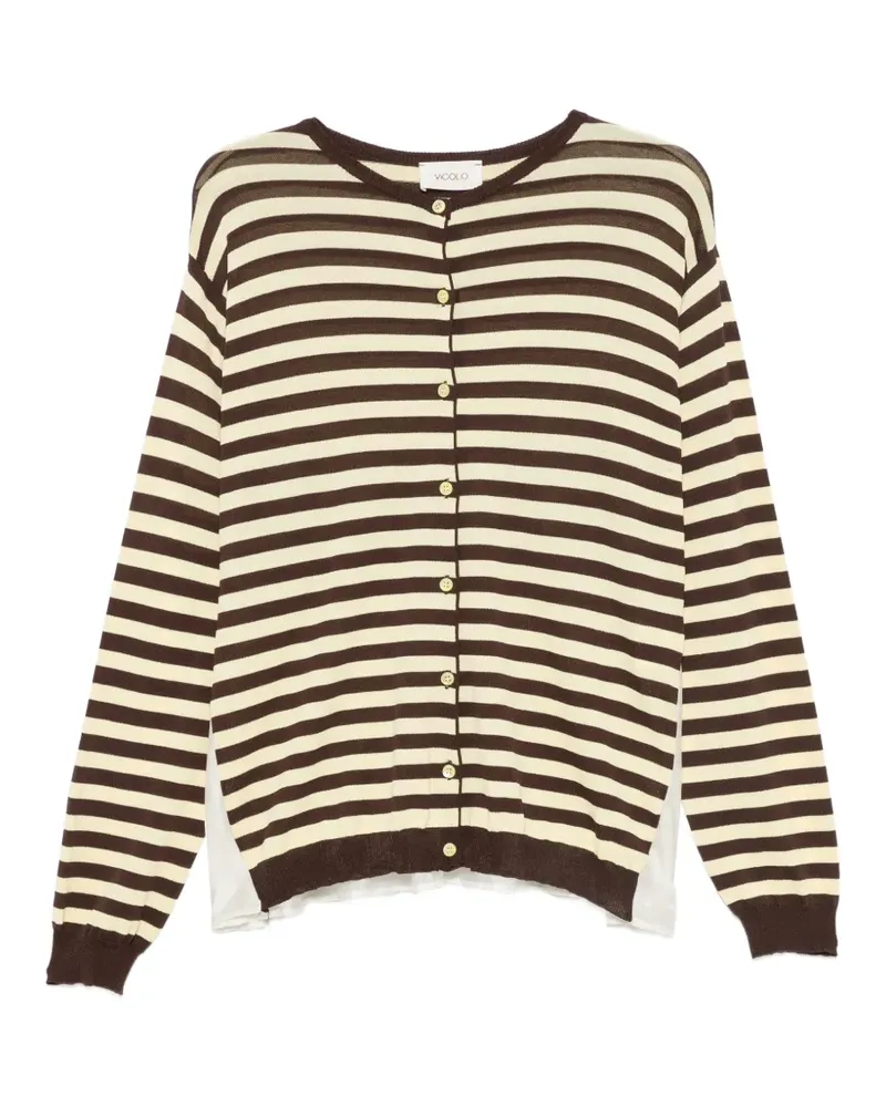 VICOLO striped cardigan - Braun Braun