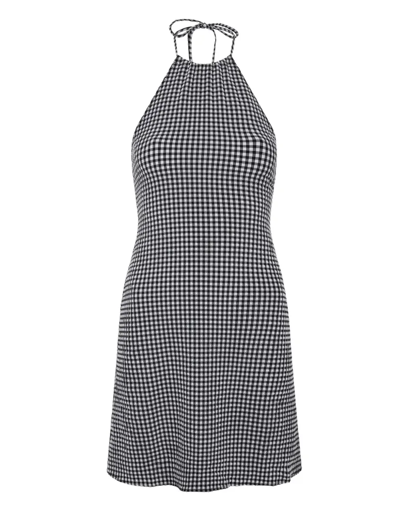 Hunza G Minikleid mit Neckholder - Schwarz Schwarz