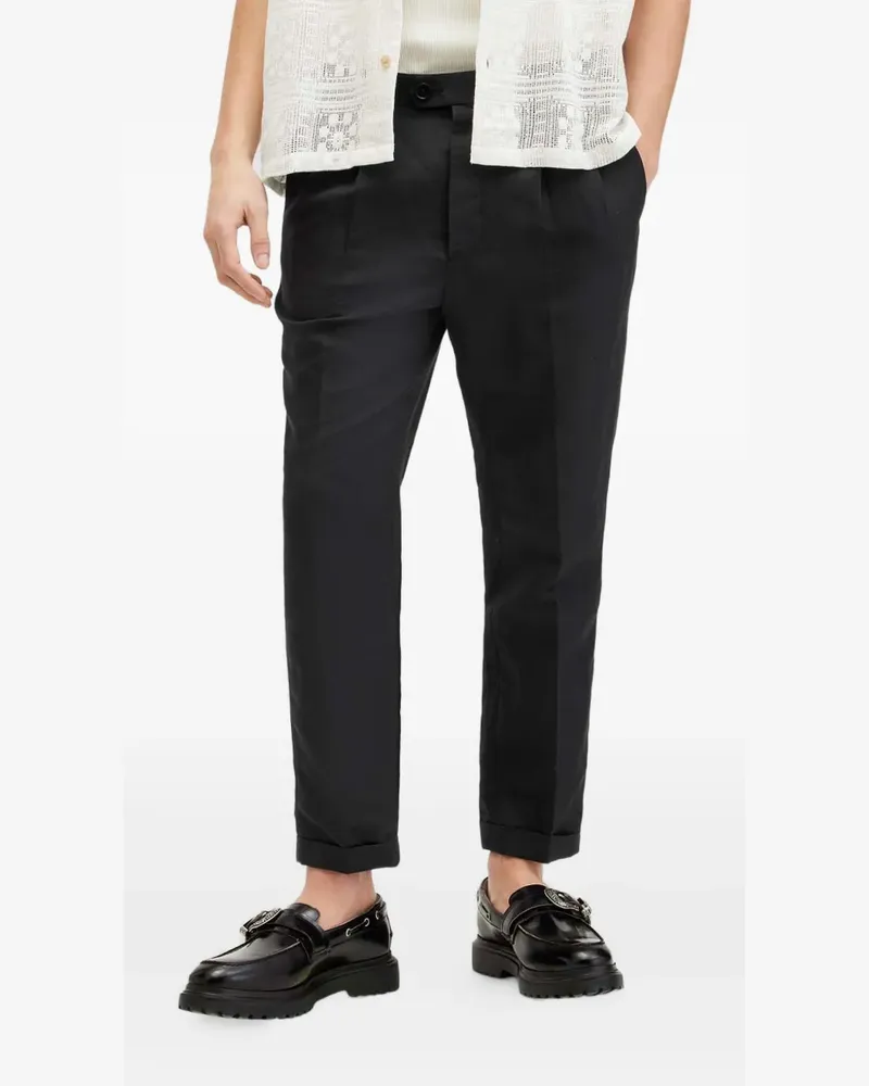 AllSaints Tallis Hose mit Falten - Schwarz Schwarz