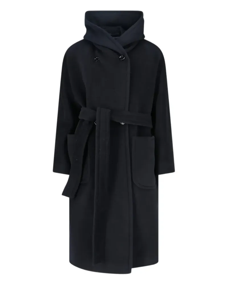 Tagliatore Daisy hooded double-breasted coat - Schwarz Schwarz