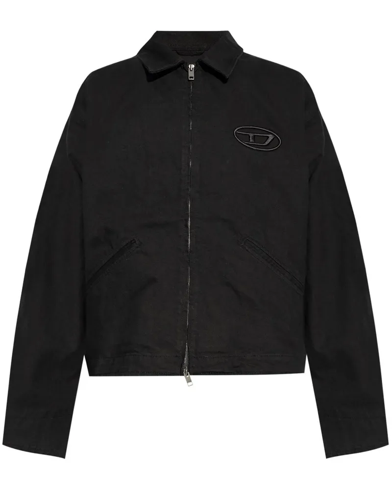 Diesel J-Taylor-Bleach Jeansjacke - Schwarz Schwarz