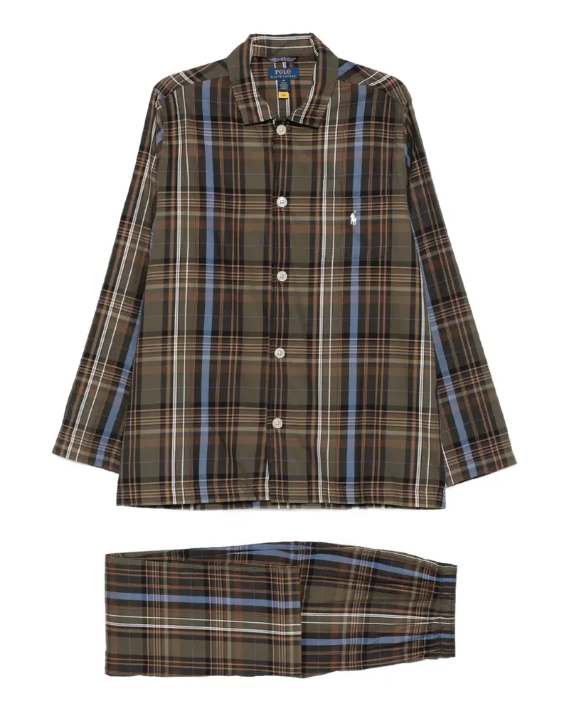 Ralph Lauren Pyjama mit Logo-Stickerei - Grün Grün