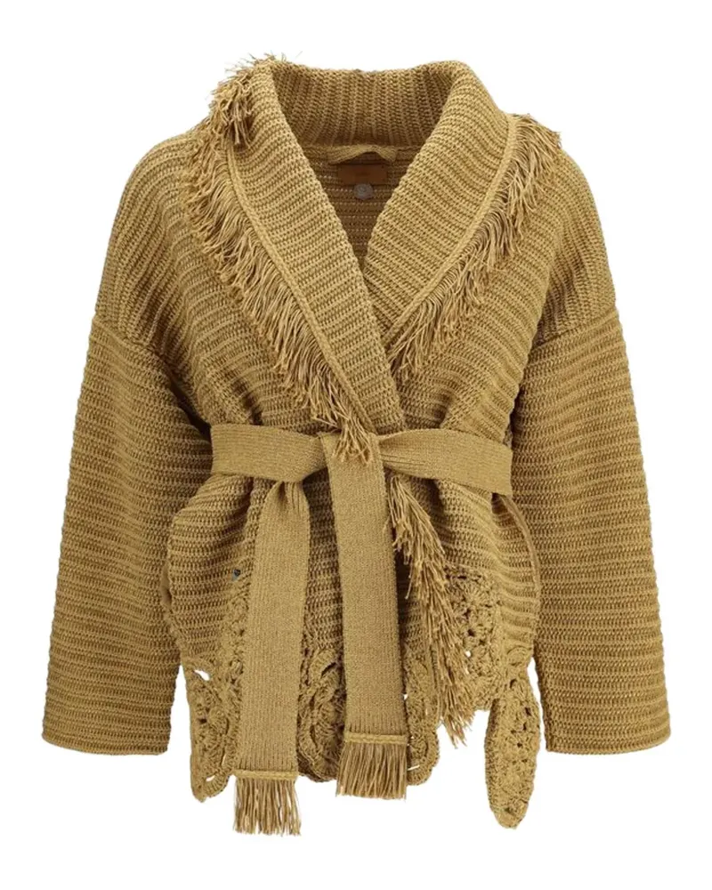 Alanui Island Memories Cardigan mit Fransen - Gold Gold