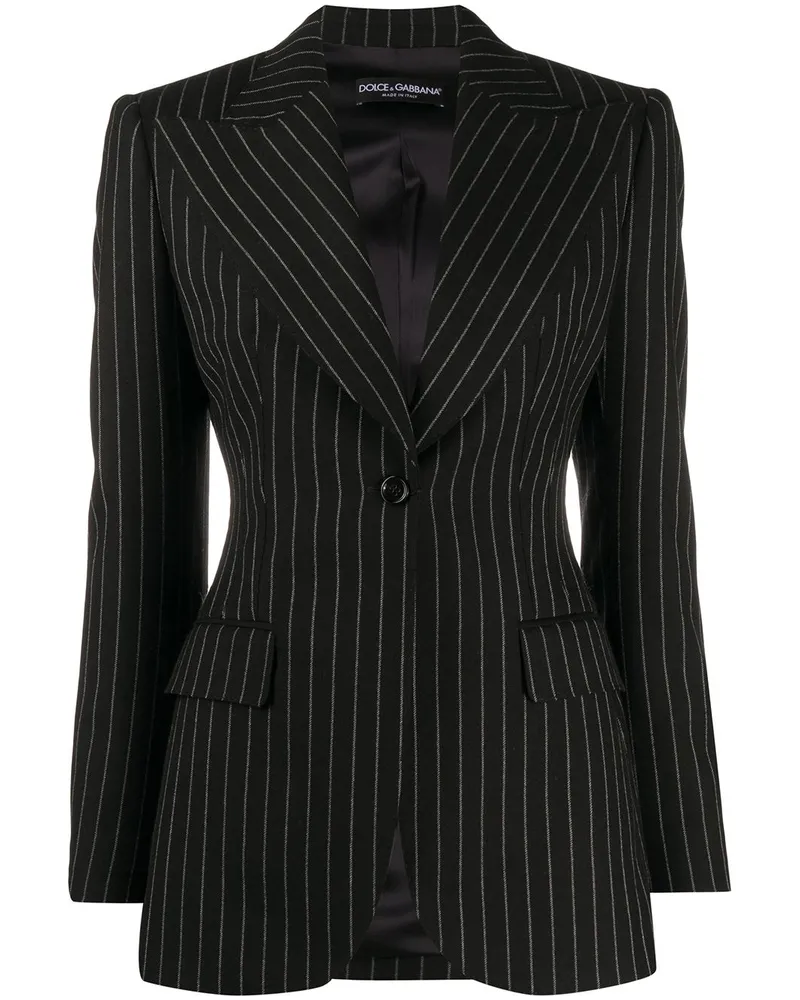 Dolce & Gabbana Blazer mit Nadelstreifen - Schwarz Schwarz