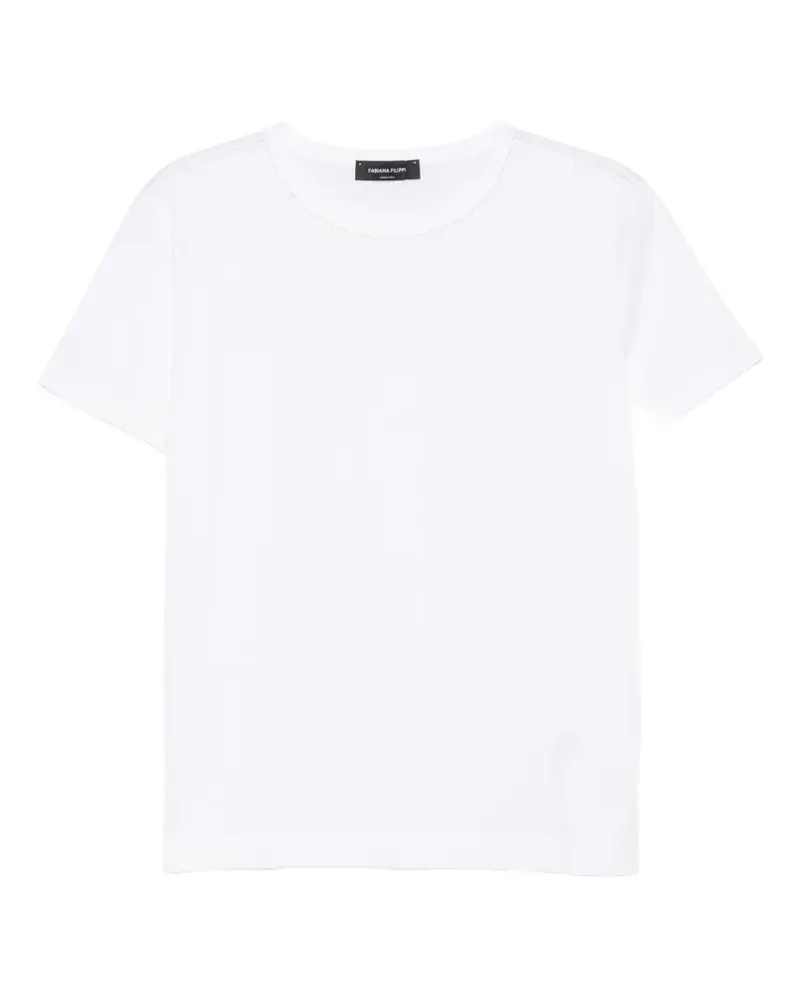 Fabiana Filippi T-Shirt mit Monili-Kette - Weiß Weiß