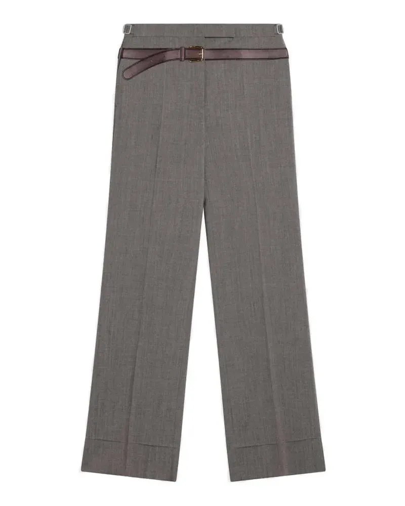 Prada belted wide-leg trousers - Grau Grau