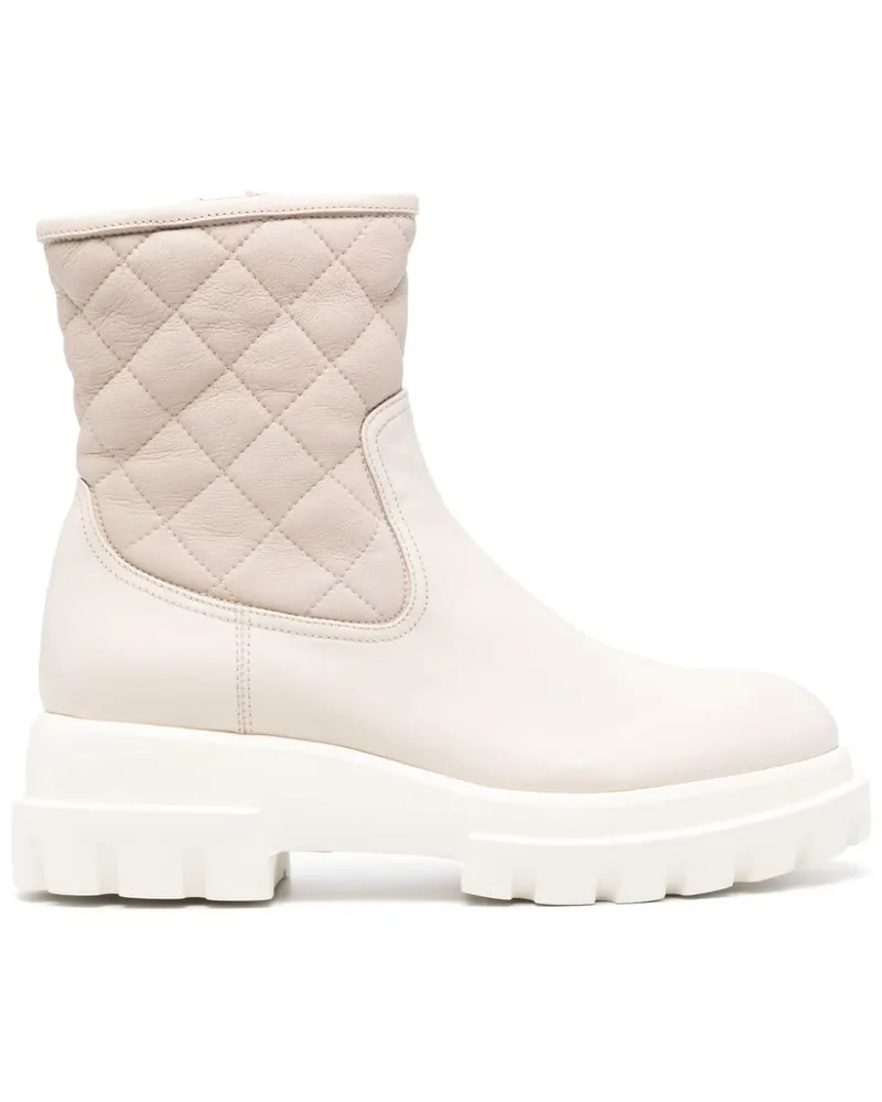 Attilio Giusti Leombruni Chunky Matelassé-Stiefel 55mm - Nude Nude