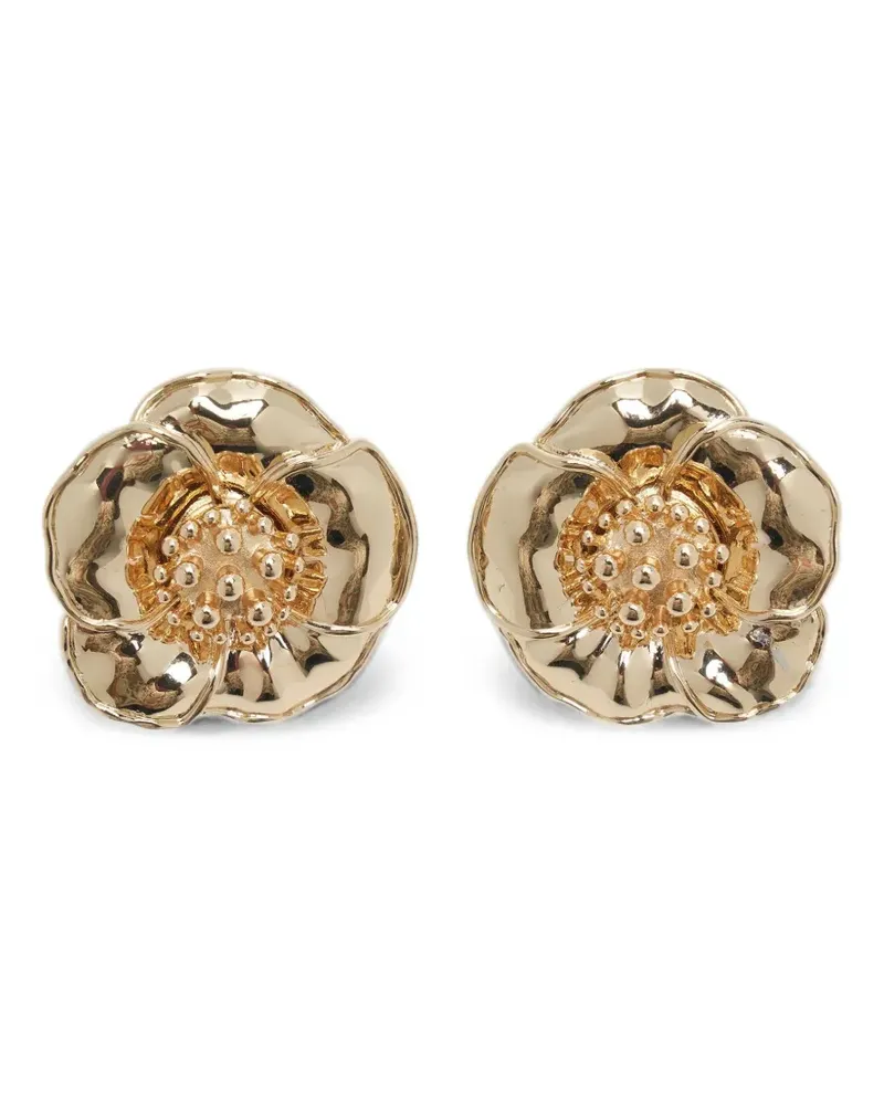 Carolina Herrera New York flower-motif earrings - Gold Gold