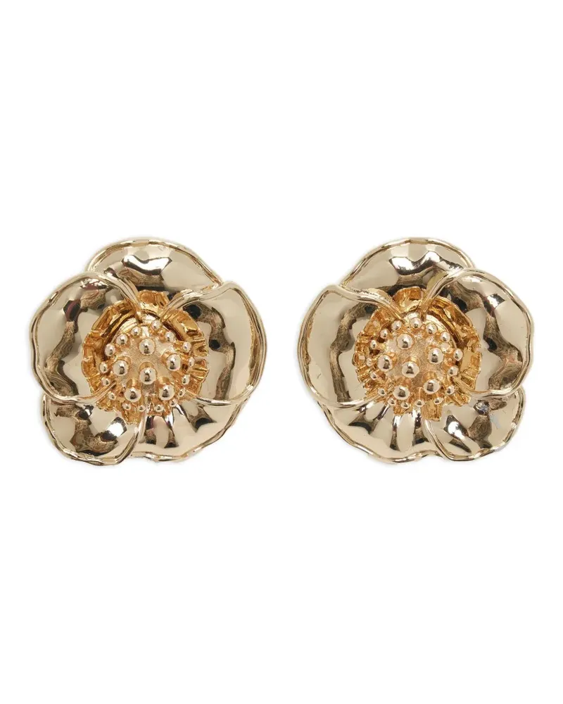 Carolina Herrera New York flower-motif earrings - Gold Gold