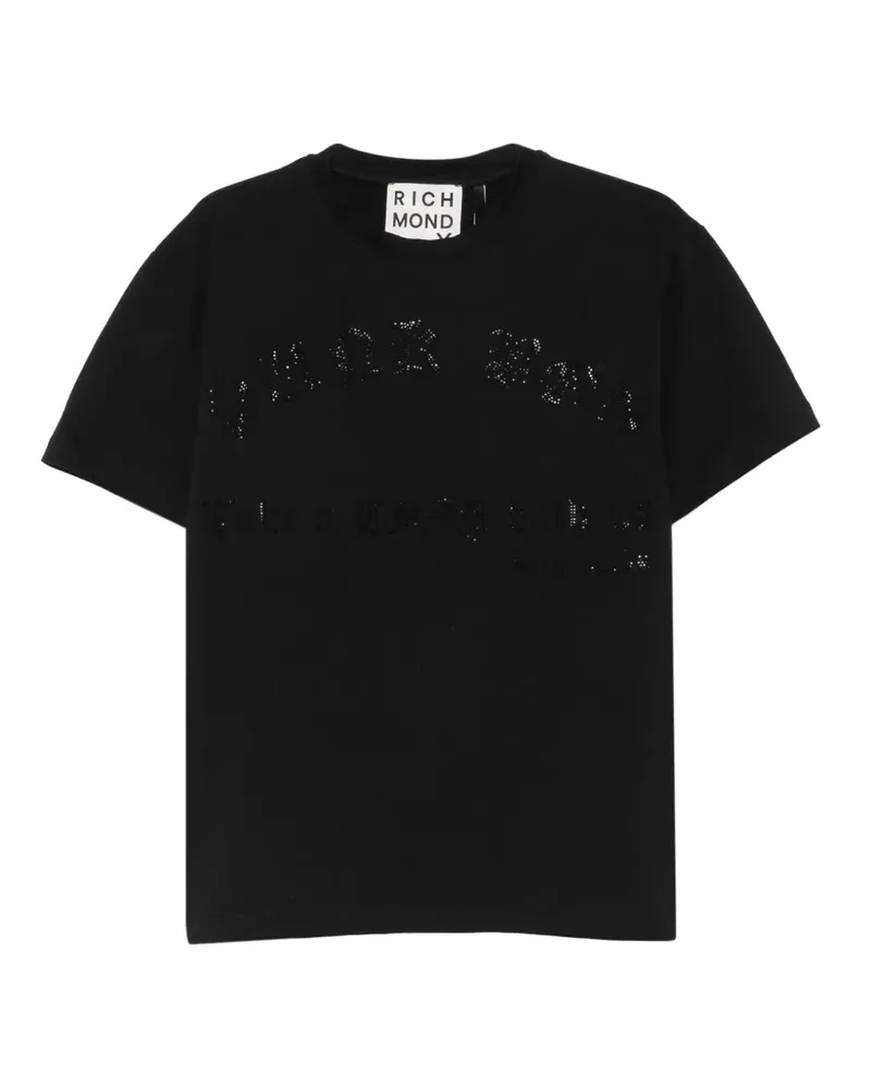 John Richmond round-neck embellished T-shirt - Schwarz Schwarz