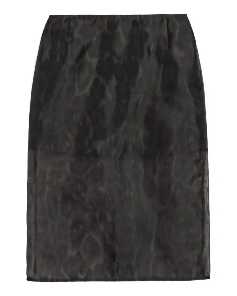 APPARIS Tyra leopard midi skirt - Schwarz Schwarz