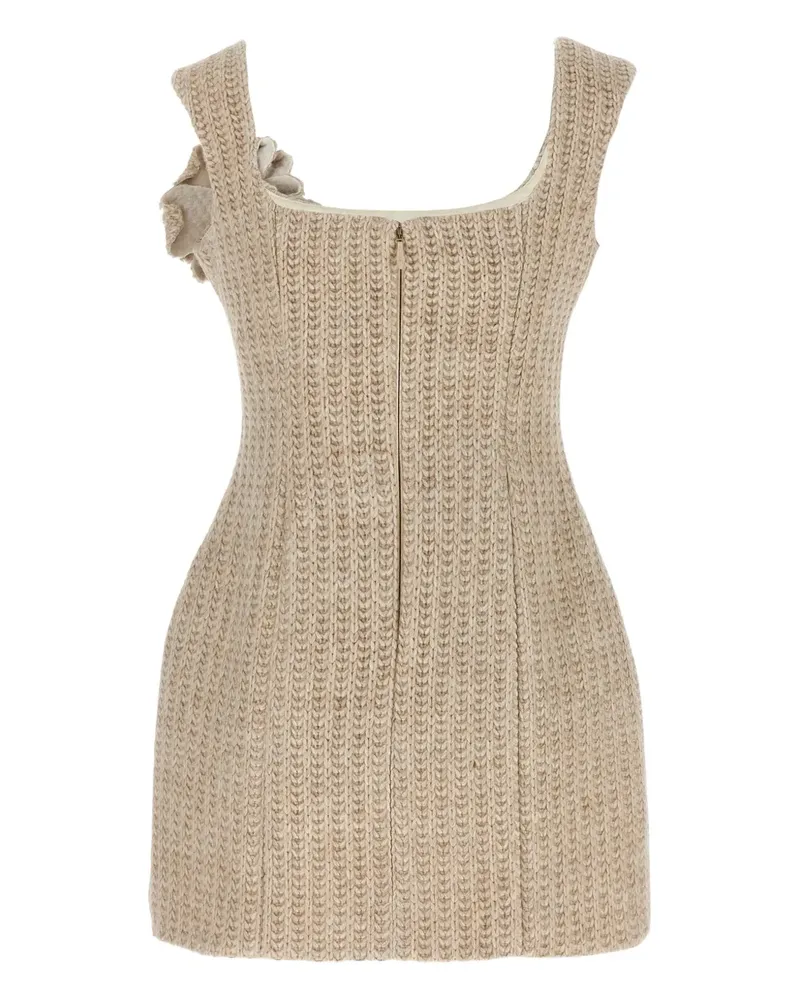 Giuseppe di Morabito Gestricktes Minikleid mit Rosendetail - Nude Nude