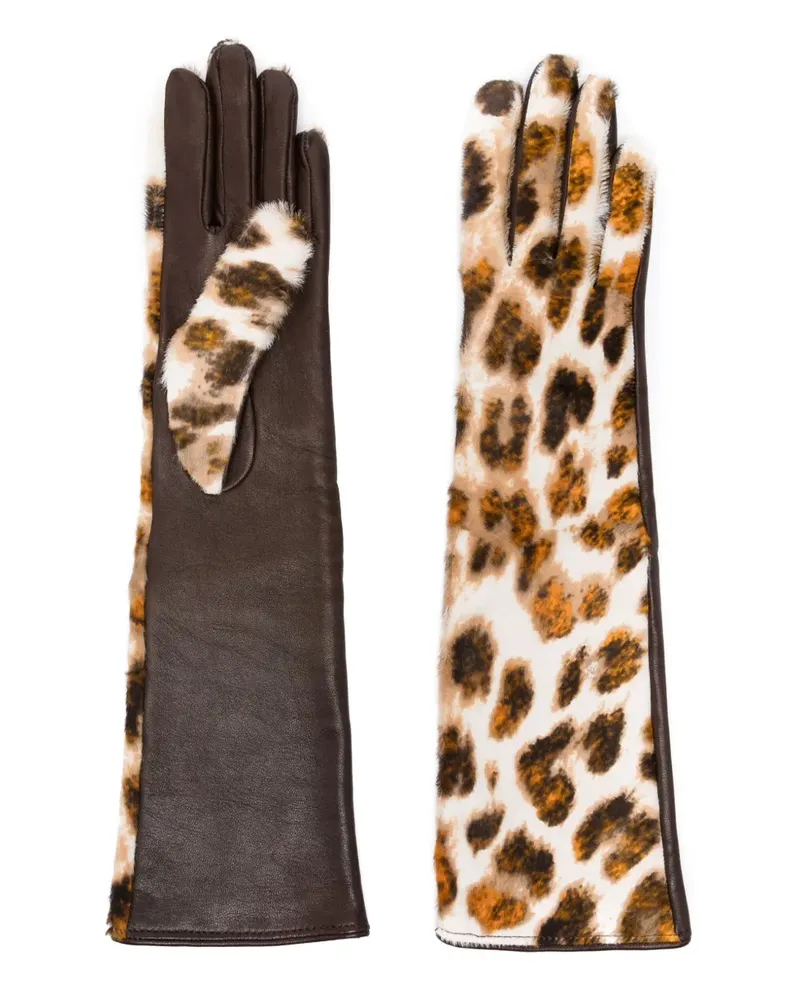 Manokhi Mittellange Handschuhe - Braun Braun