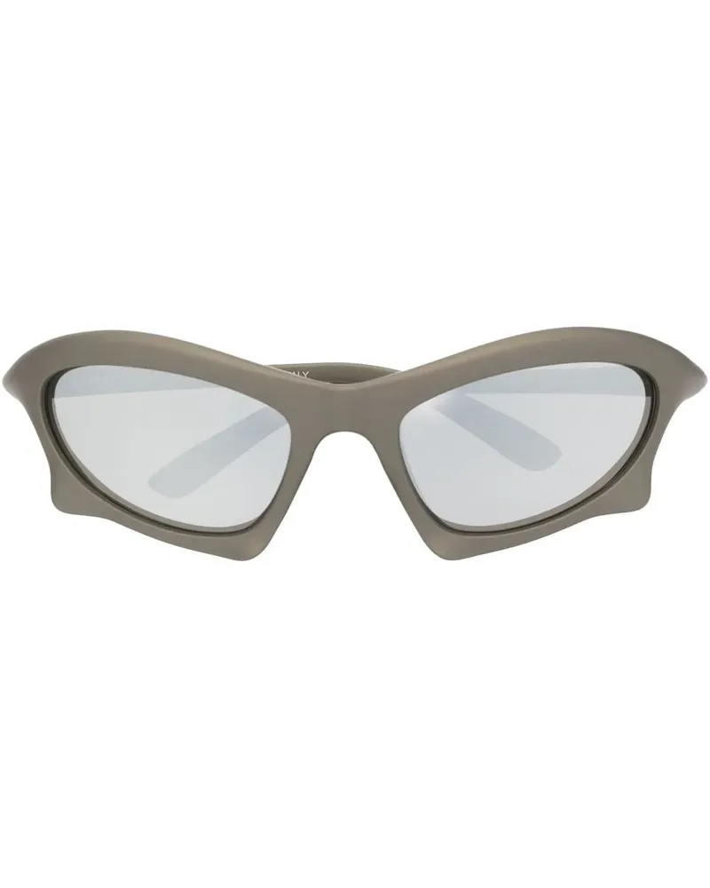 Balenciaga Sonnenbrille mit Logo-Print - Grau Grau