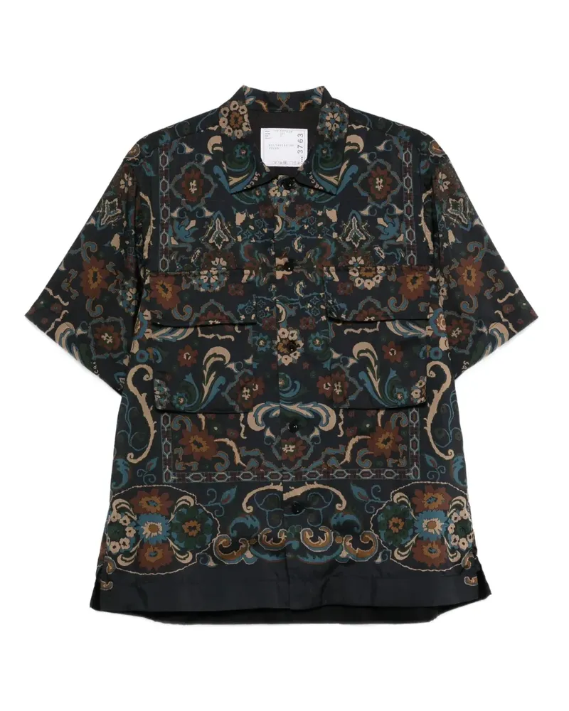 Sacai Hemd mit Paisleymuster - Blau Blau
