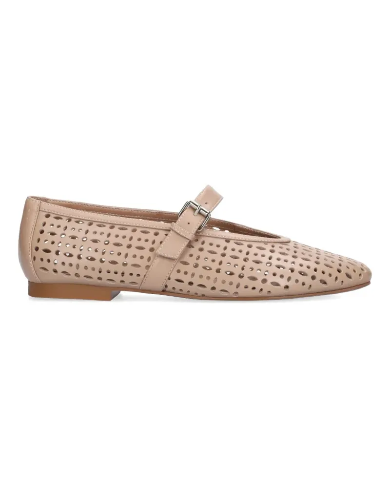 Bibi Lou perforated buckle-strap ballet flats - Nude Nude