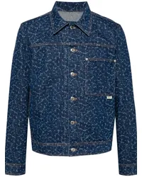 Kitsuné Jeansjacke mit Laser-Cut-Detail Blau