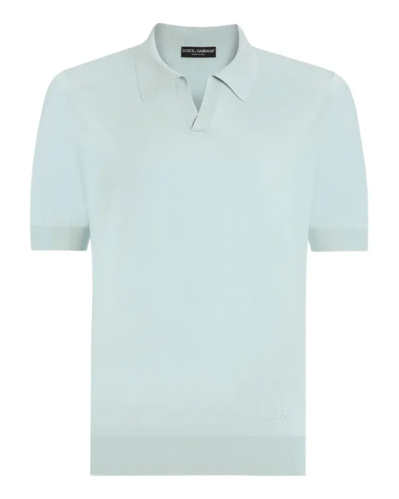 Dolce & Gabbana Poloshirt aus Seide - Grün Grün