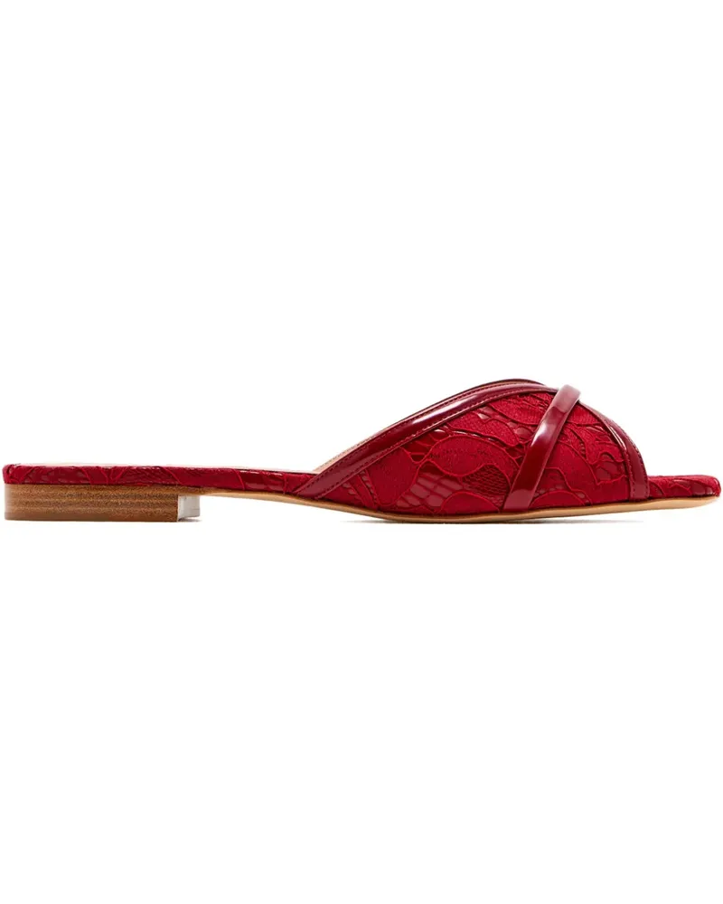 Malone Souliers lace-panel leather-strap sandals - Rot Rot