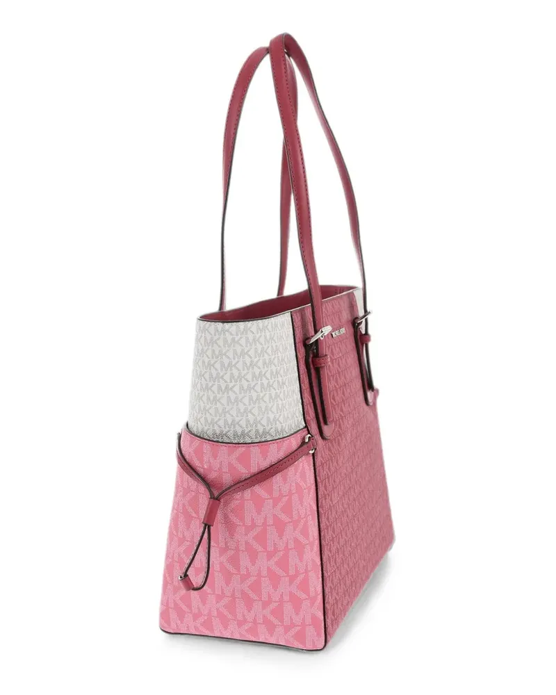 Michael Kors Große Voyager Schultertasche mit Monogramm - Rosa Rosa