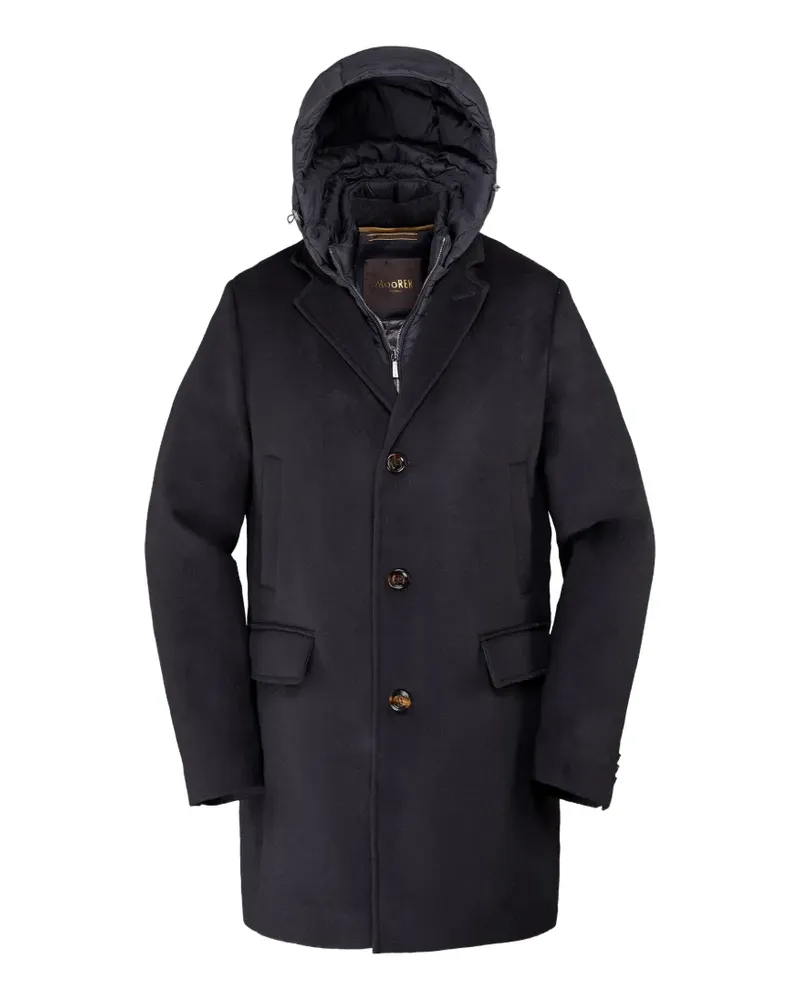 MOORER MITCHEL-LE hooded coat - Schwarz Schwarz