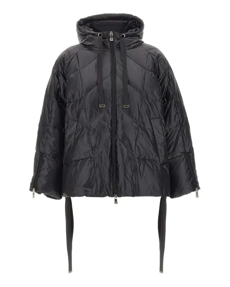Elena Mirò quilted hooded puffer jacket - Schwarz Schwarz
