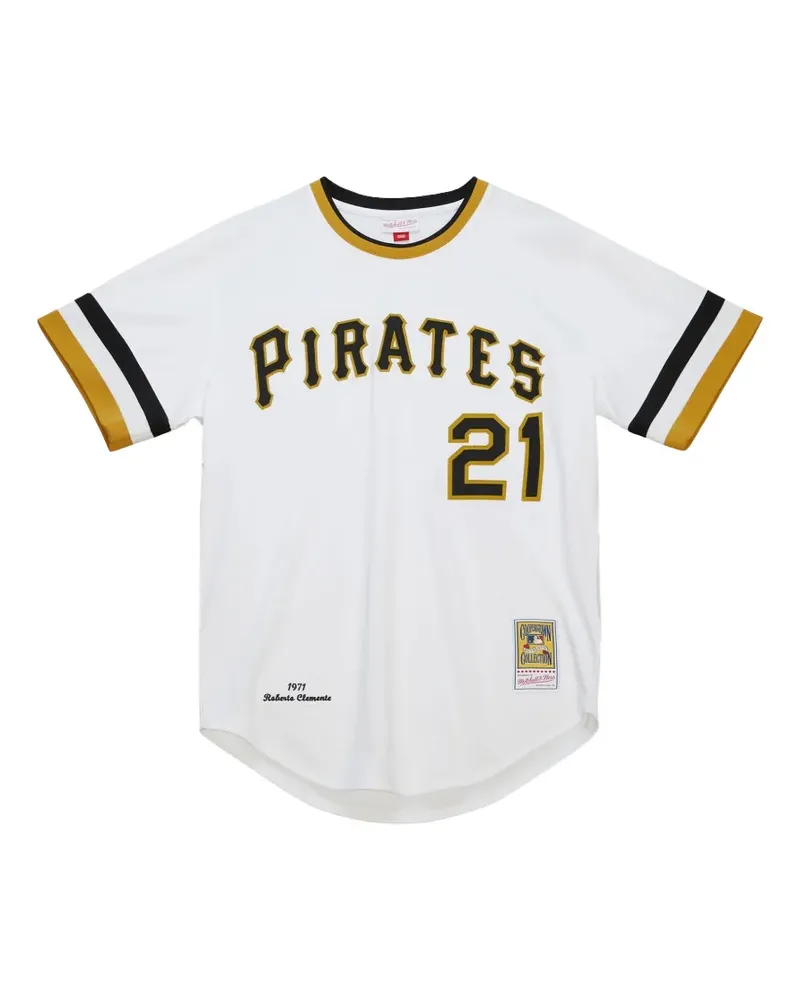 Mitchell & Ness x MLB 1971 Pittsburgh Pirates Roberto Clemente Home Trikot - Weiß Weiß